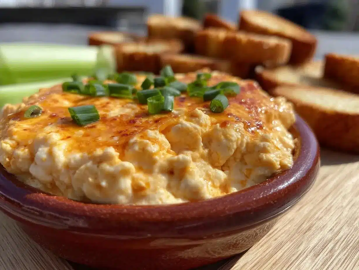 creamy buffalo chicken dip with ranch preparation steps