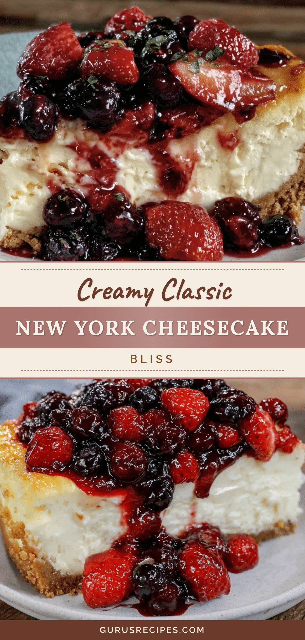 Creamy Classic New York Cheesecake recipe