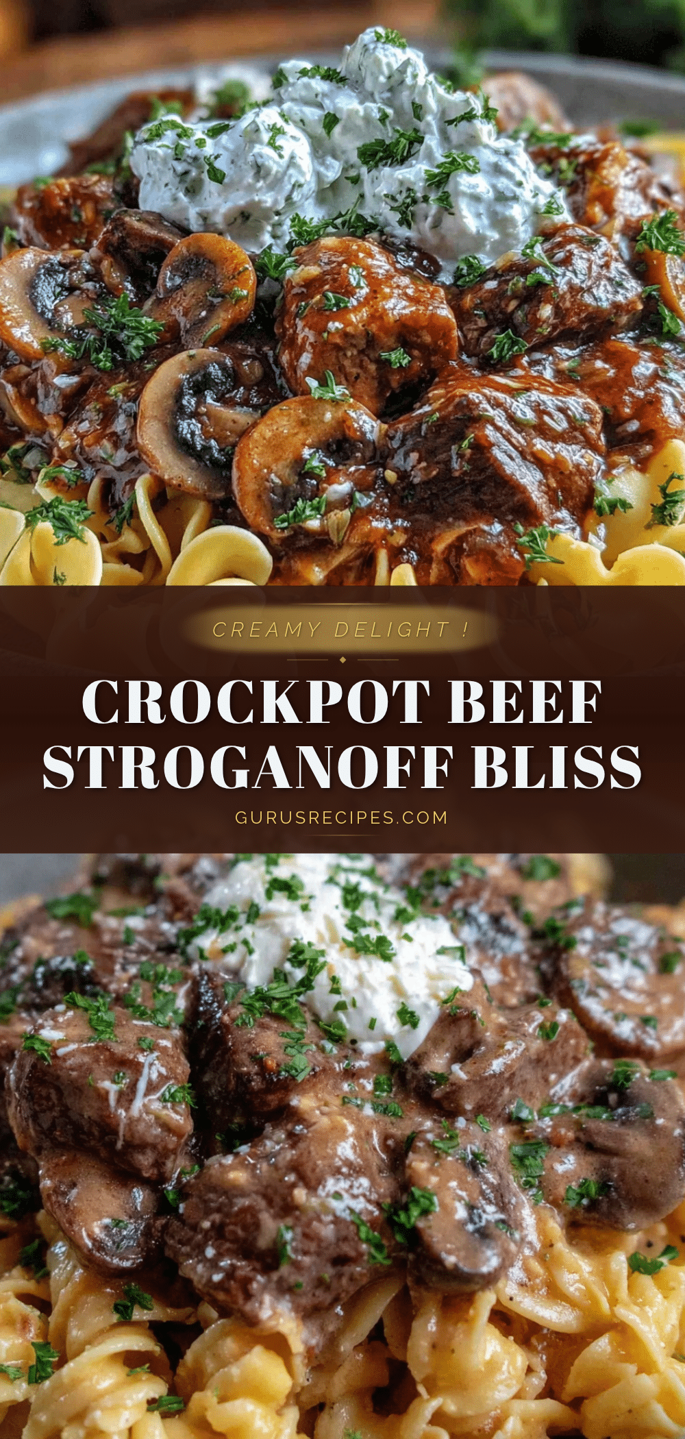 creamy crockpot beef stroganoff recipe