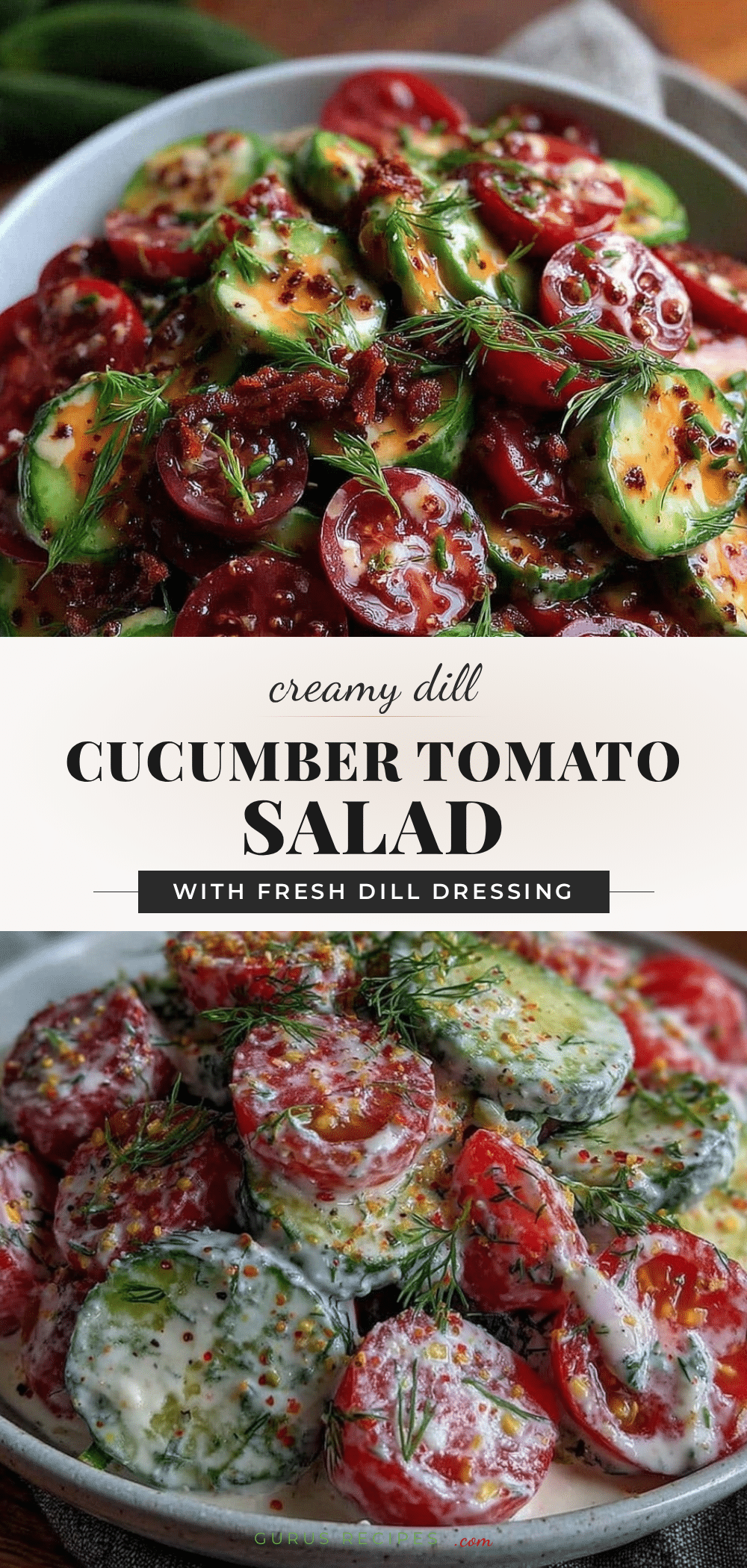 creamy cucumber tomato salad recipe