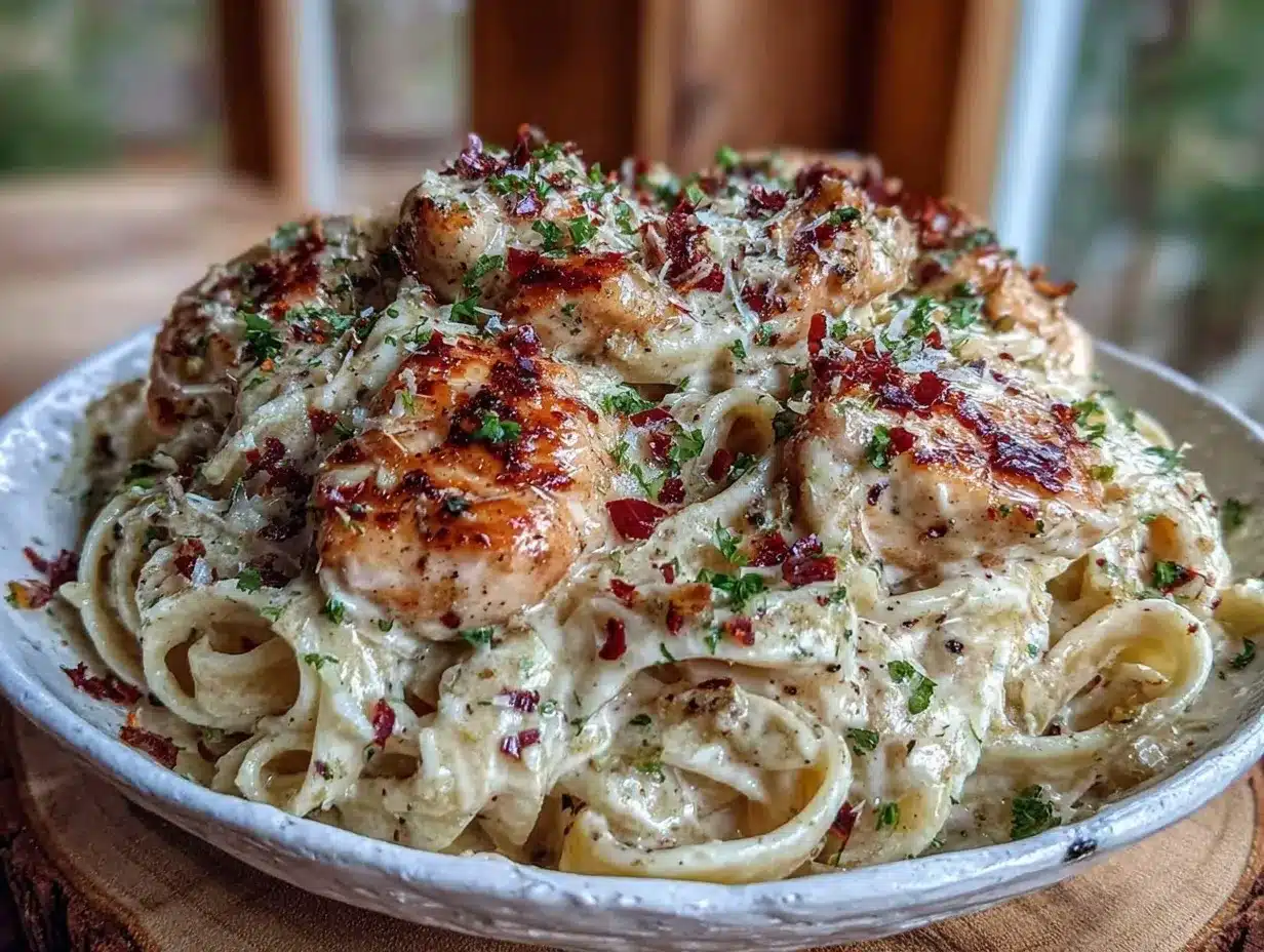 creamy garlic parmesan chicken pasta preparation steps