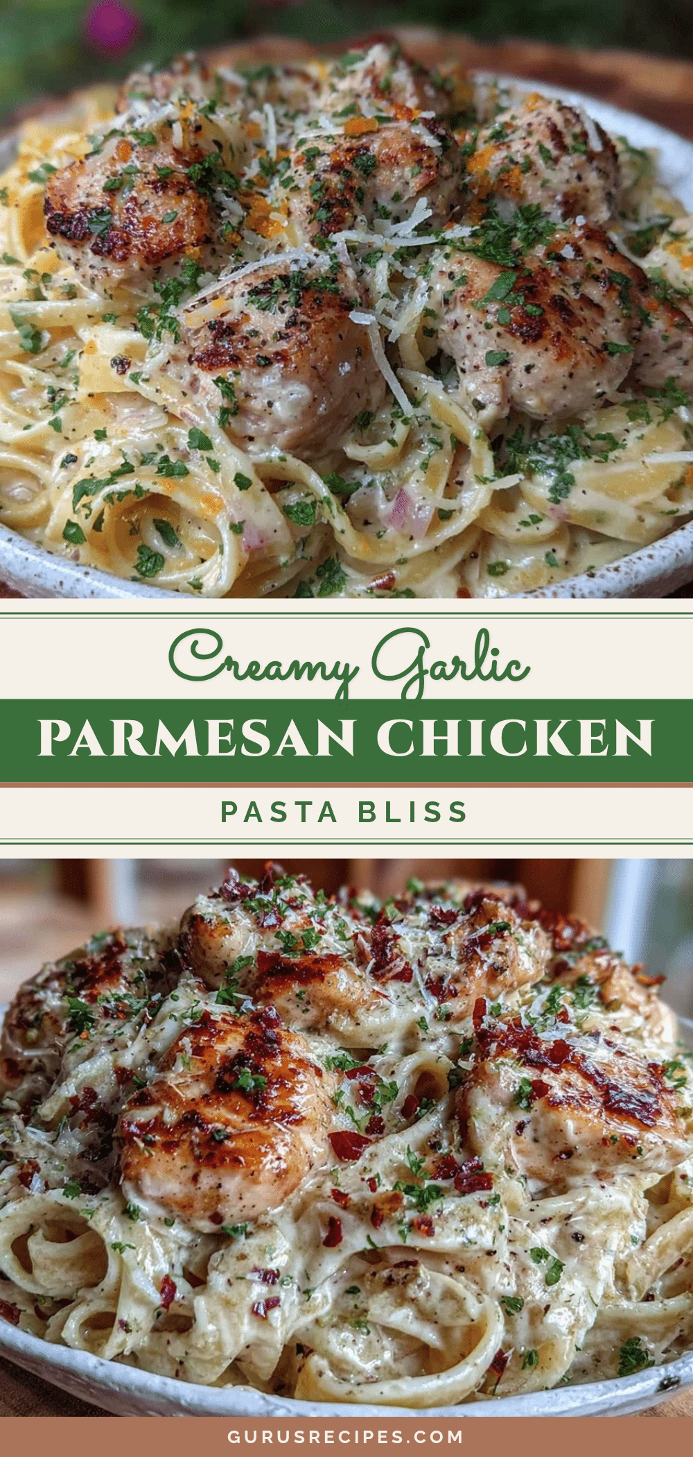 creamy garlic parmesan chicken pasta recipe