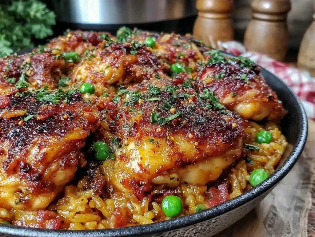 creamy instant pot chicken and rice - featured image