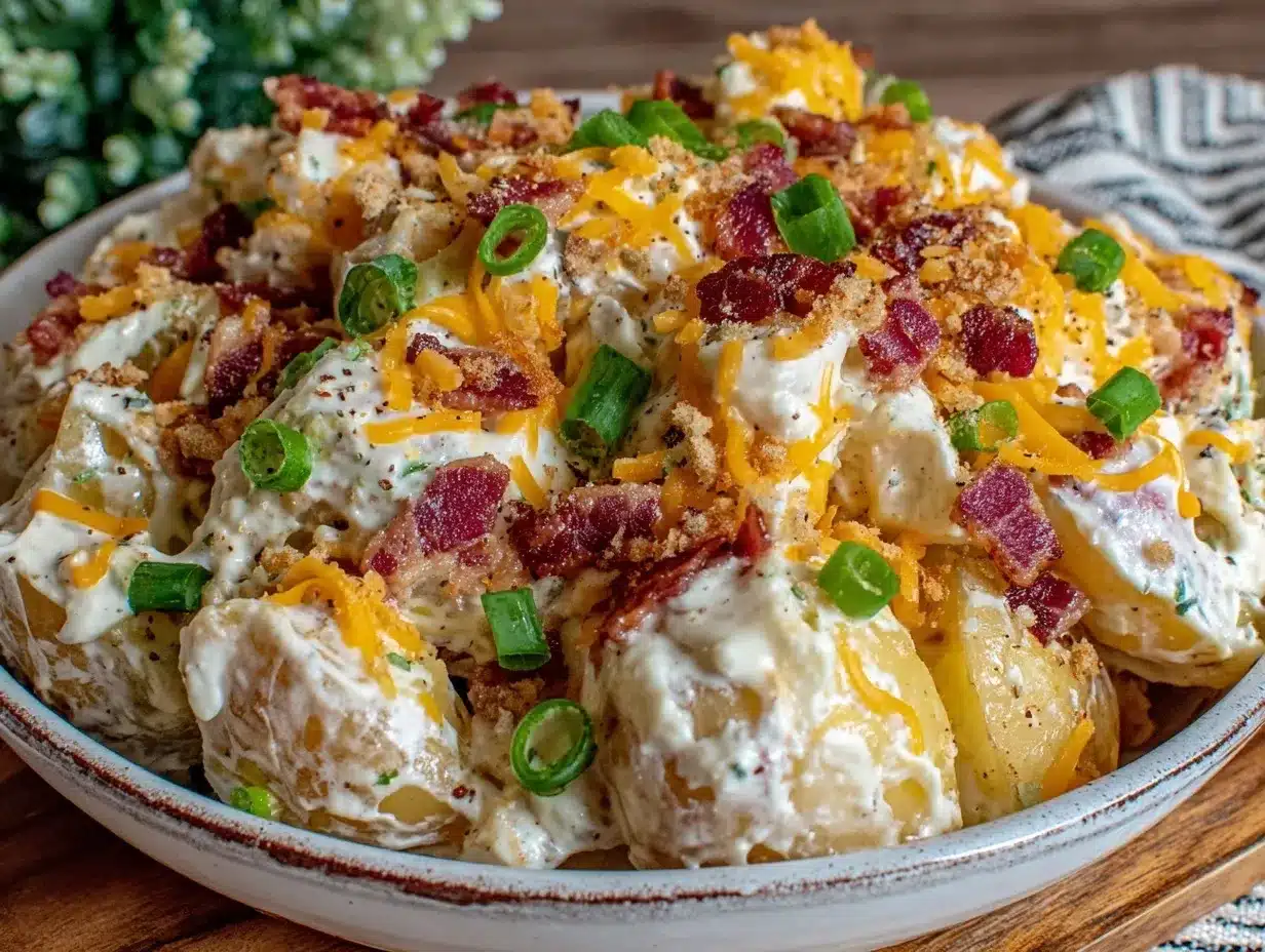 creamy loaded baked potato salad preparation steps