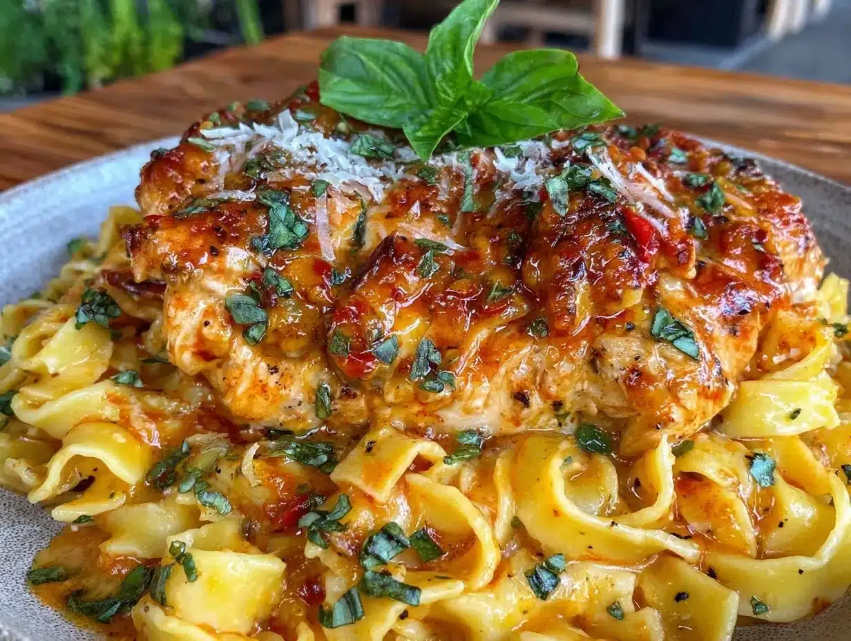 creamy marry me chicken pasta preparation steps