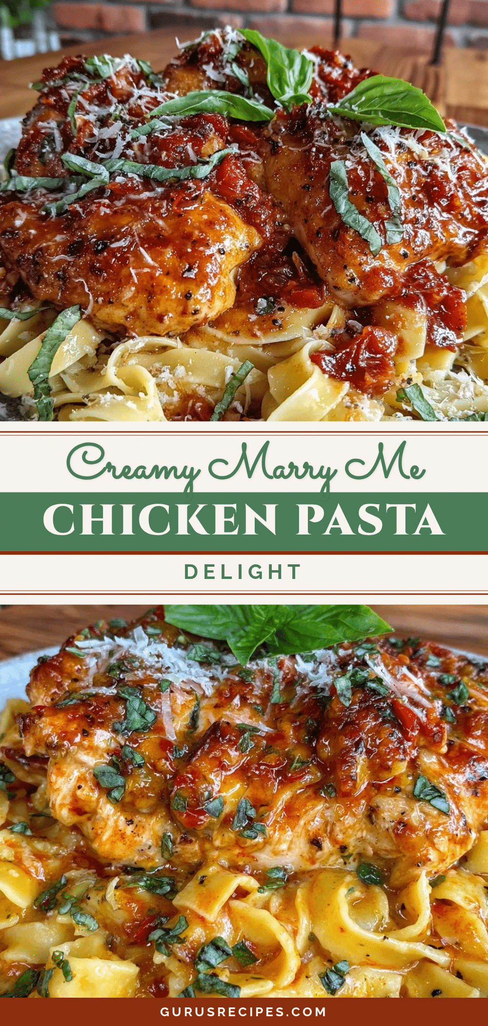 creamy marry me chicken pasta recipe