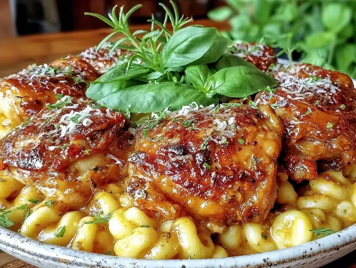 creamy one-pot tuscan chicken pasta preparation steps