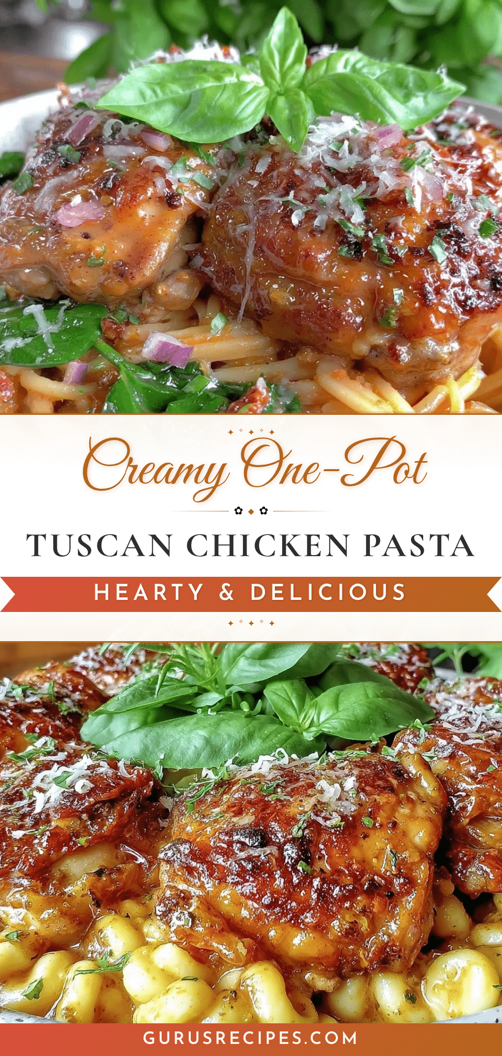 creamy one-pot tuscan chicken pasta recipe