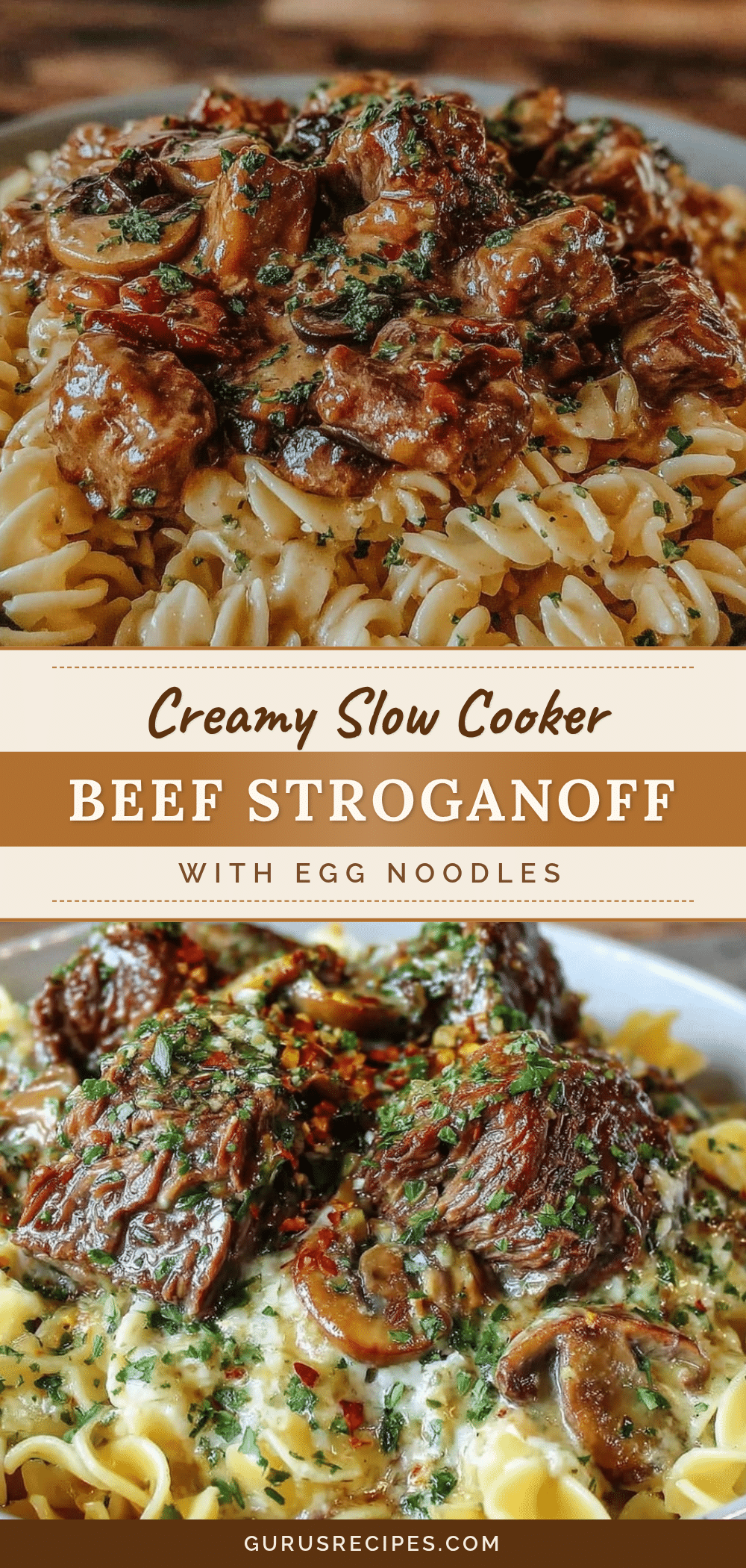 creamy slow cooker beef stroganoff recipe