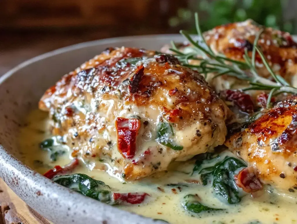 creamy tuscan chicken - featured image