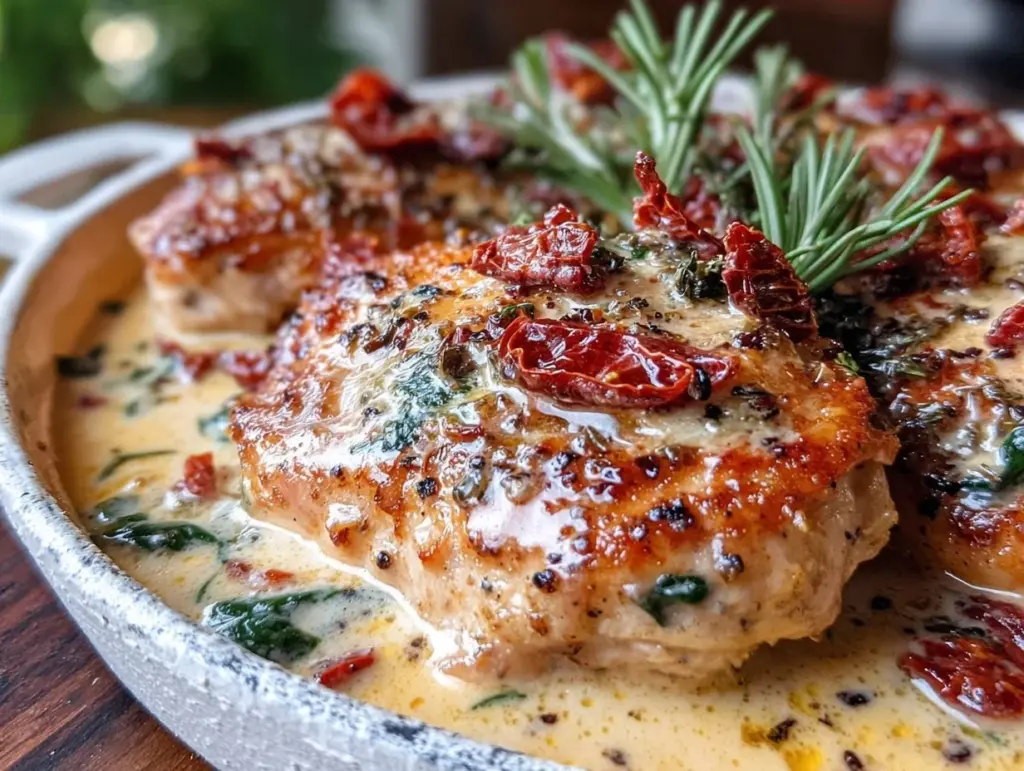 creamy tuscan garlic chicken - featured image