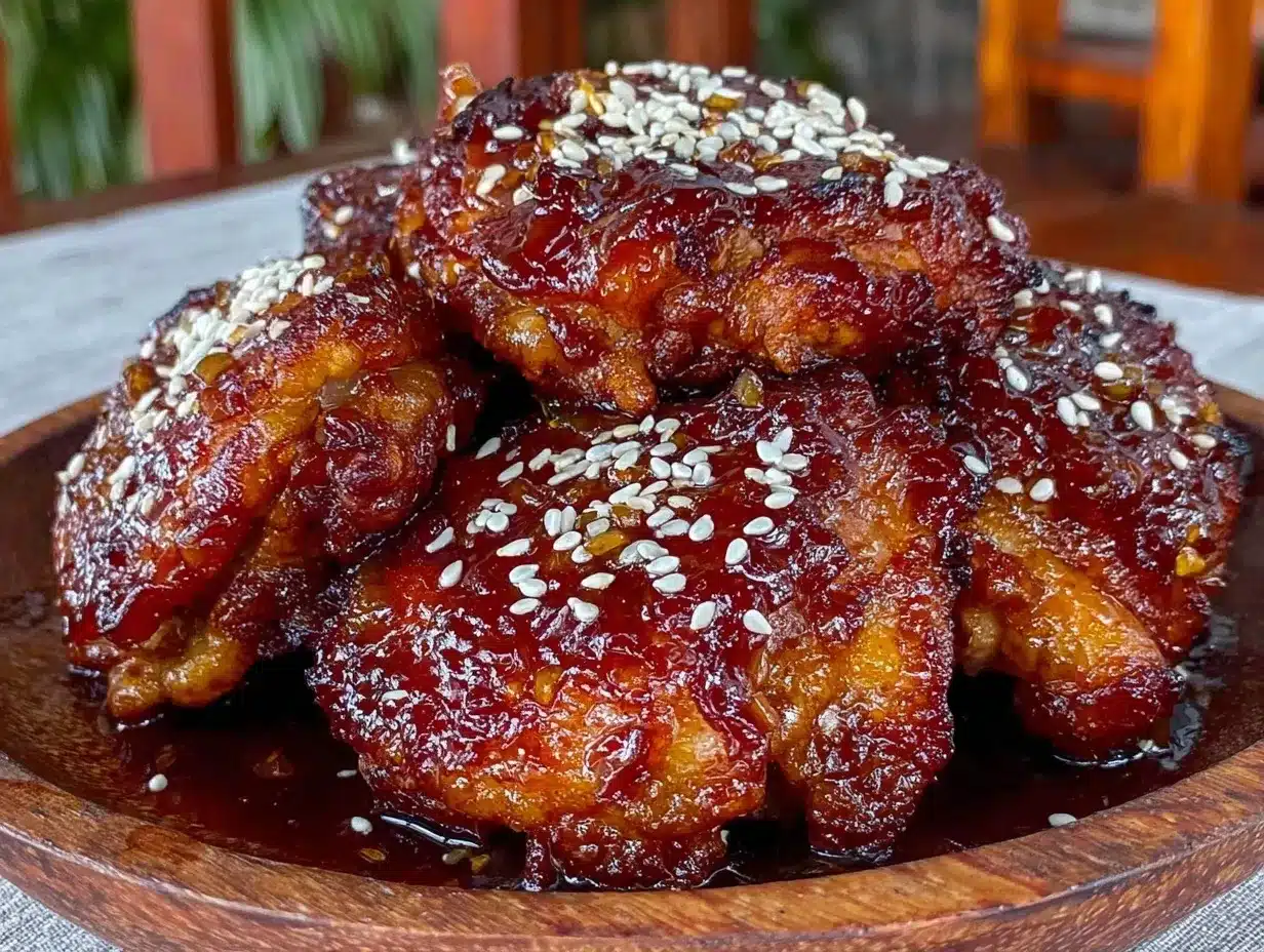 crispy air fryer honey garlic chicken thighs preparation steps