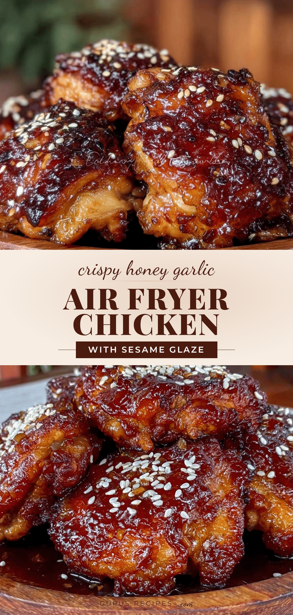 crispy air fryer honey garlic chicken thighs recipe