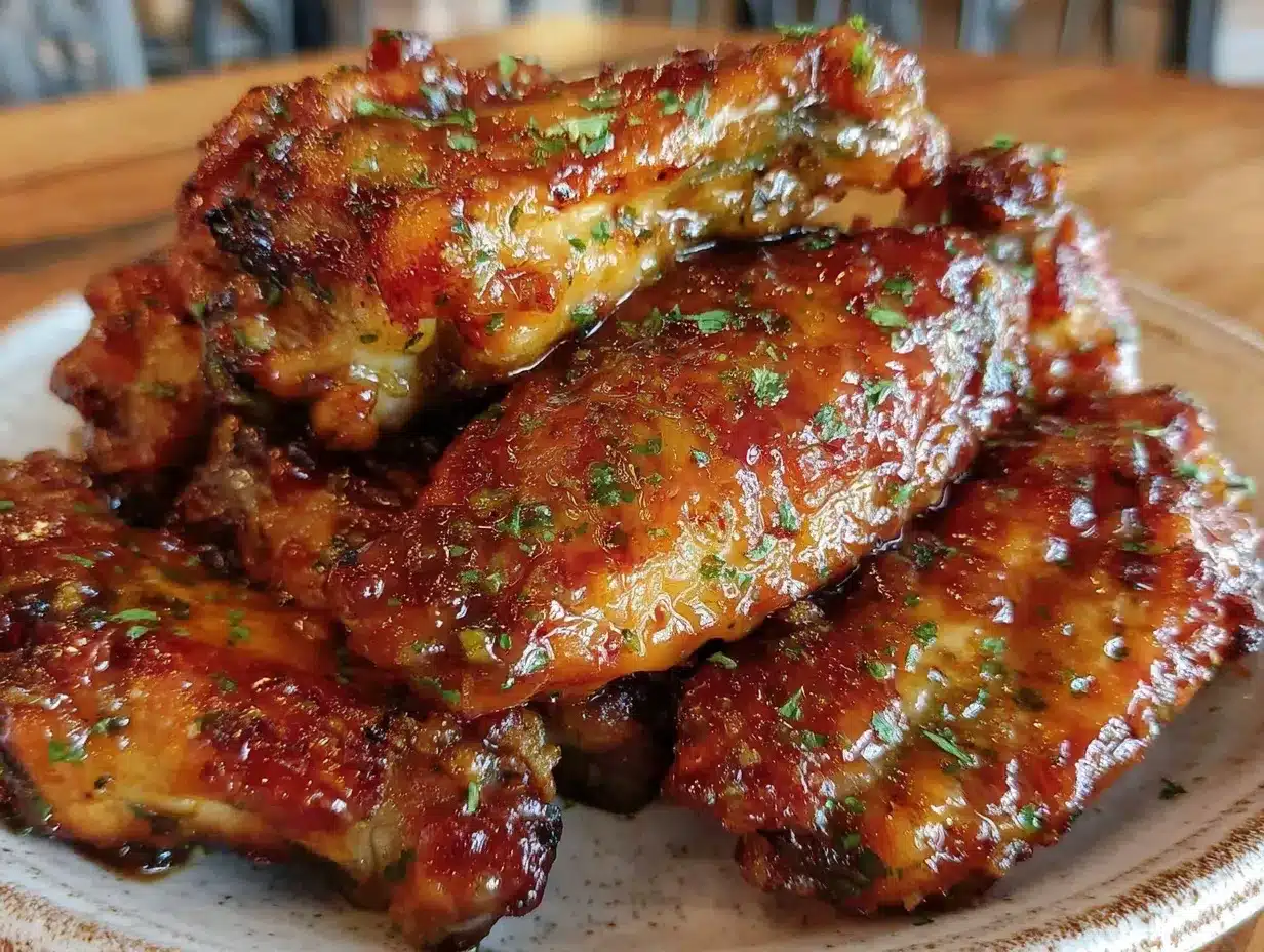 crispy air fryer honey garlic chicken wings preparation steps