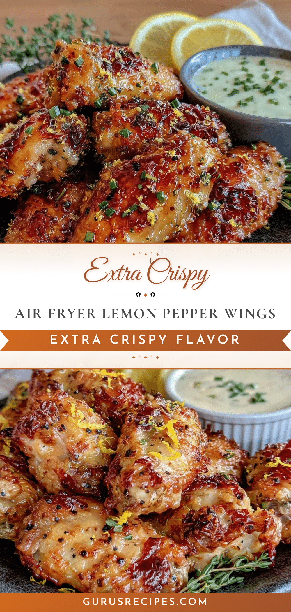 crispy air fryer lemon pepper wings recipe