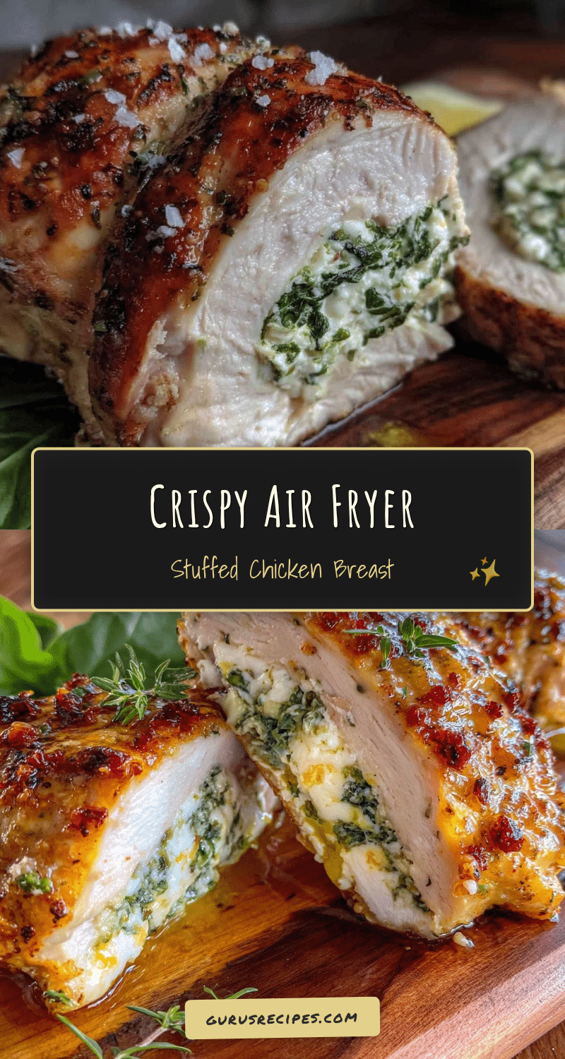 crispy air fryer stuffed chicken breast recipe