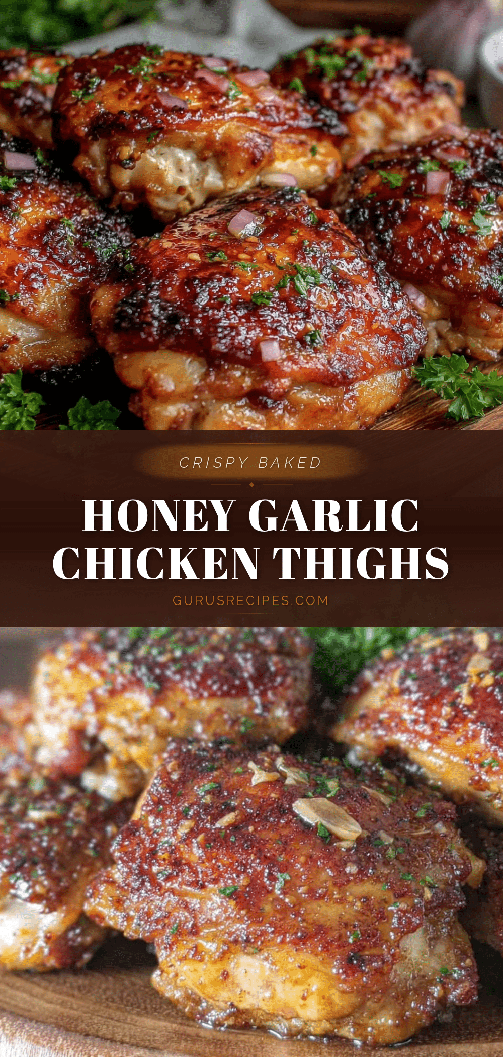 crispy baked honey garlic chicken thighs recipe