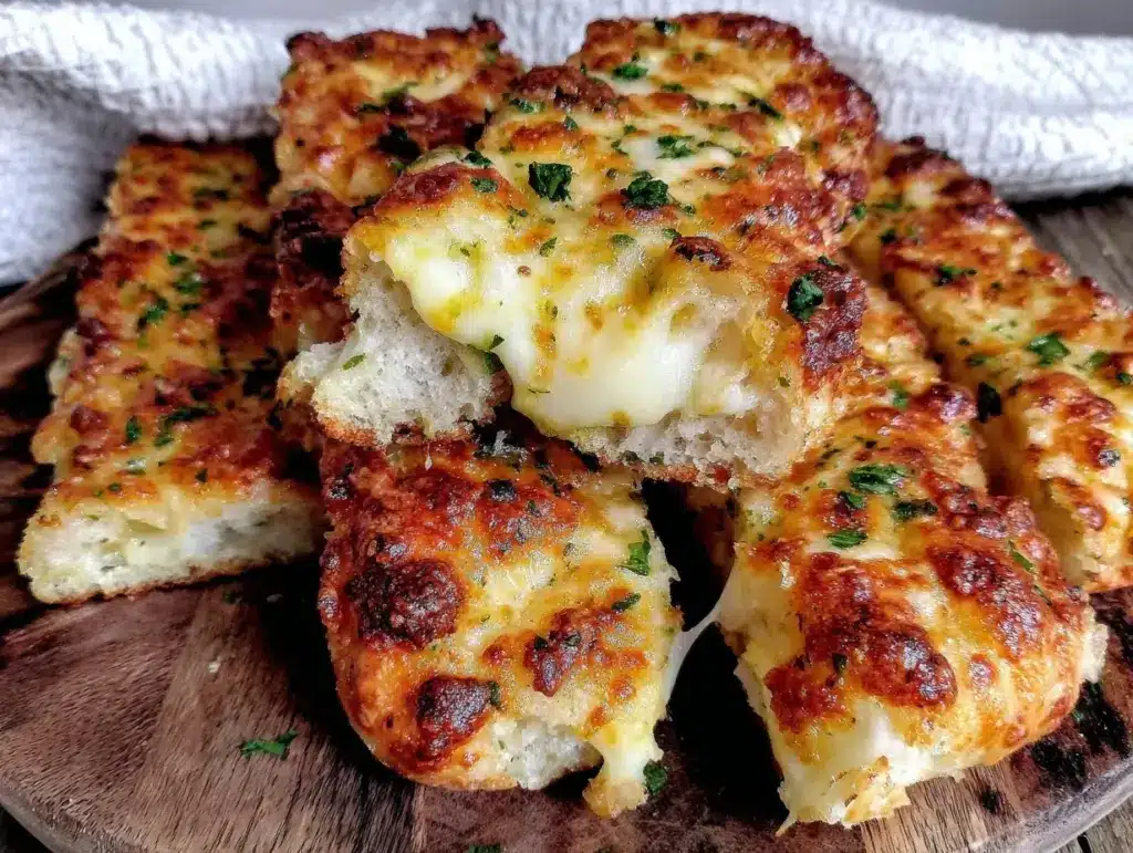 crispy cheesy garlic breadsticks - featured image