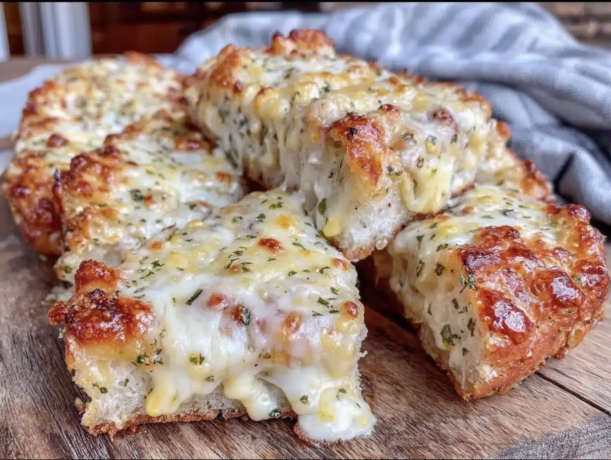 crispy cheesy garlic breadsticks preparation steps