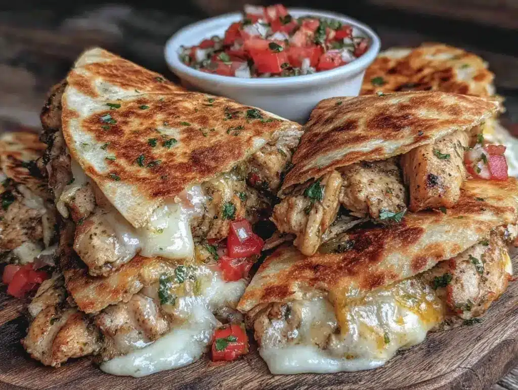 crispy chicken quesadillas - featured image