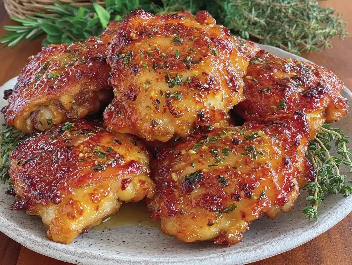 crispy garlic butter air fryer chicken thighs preparation steps