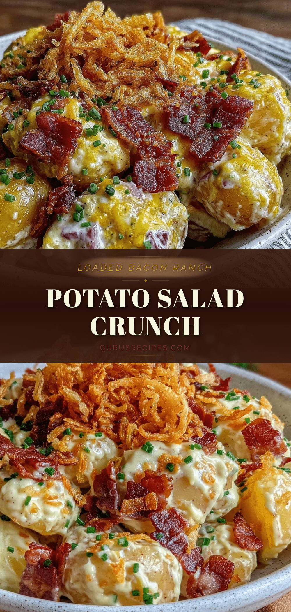 crispy loaded bacon ranch potato salad recipe
