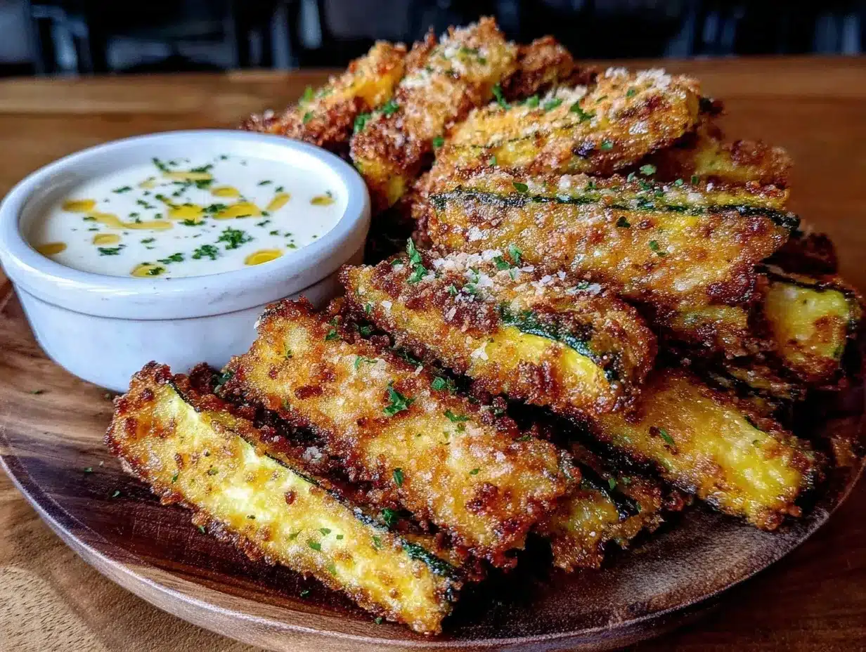 crispy parmesan crusted zucchini fries preparation steps