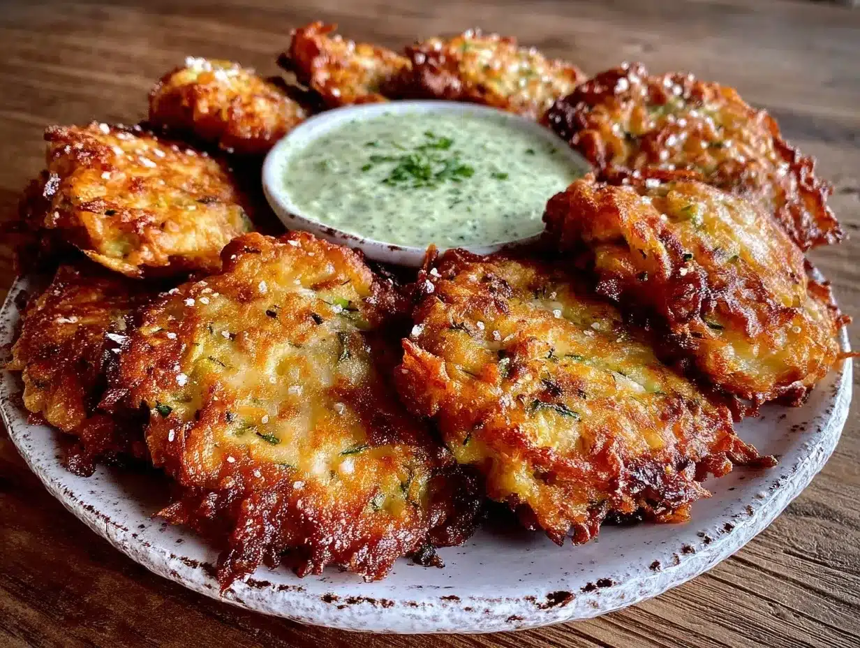 crispy parmesan zucchini fritters preparation steps