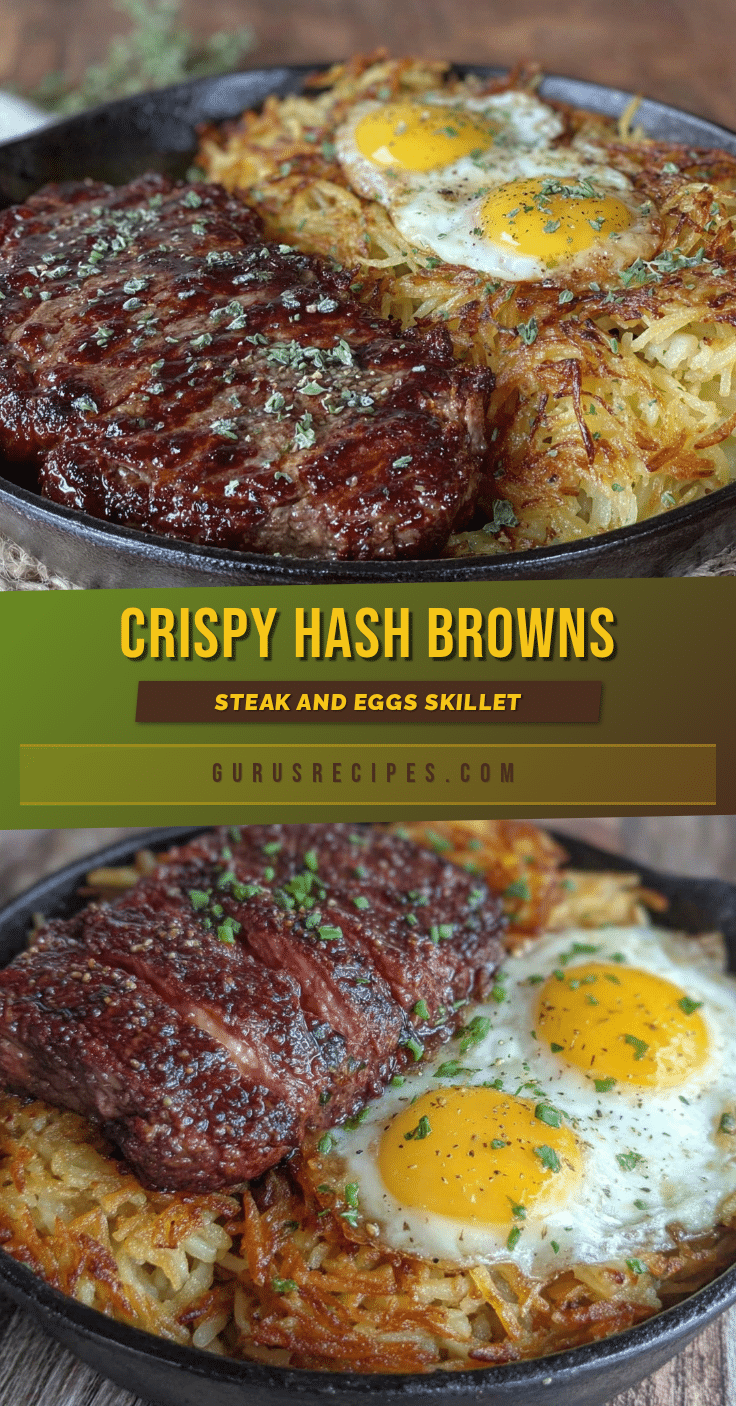 crispy steak and eggs skillet recipe