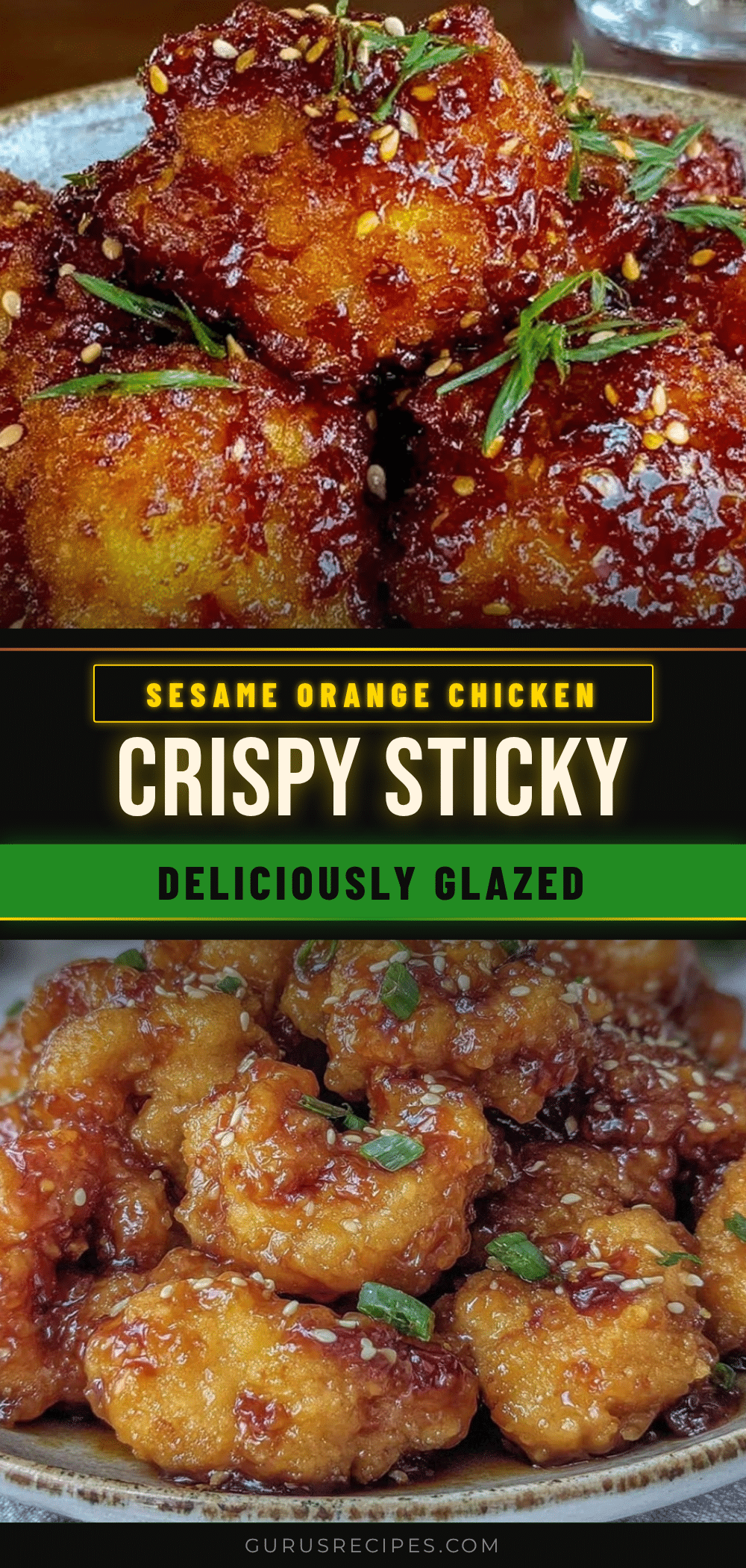 crispy sticky sesame orange chicken recipe