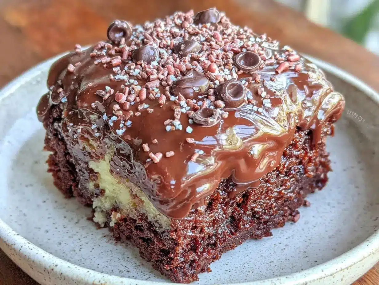 death by chocolate poke cake preparation steps
