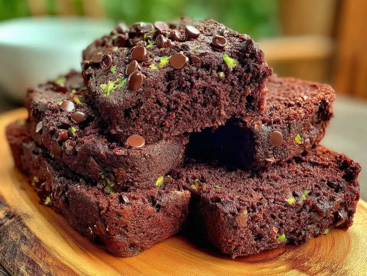 double chocolate chip zucchini bread preparation steps
