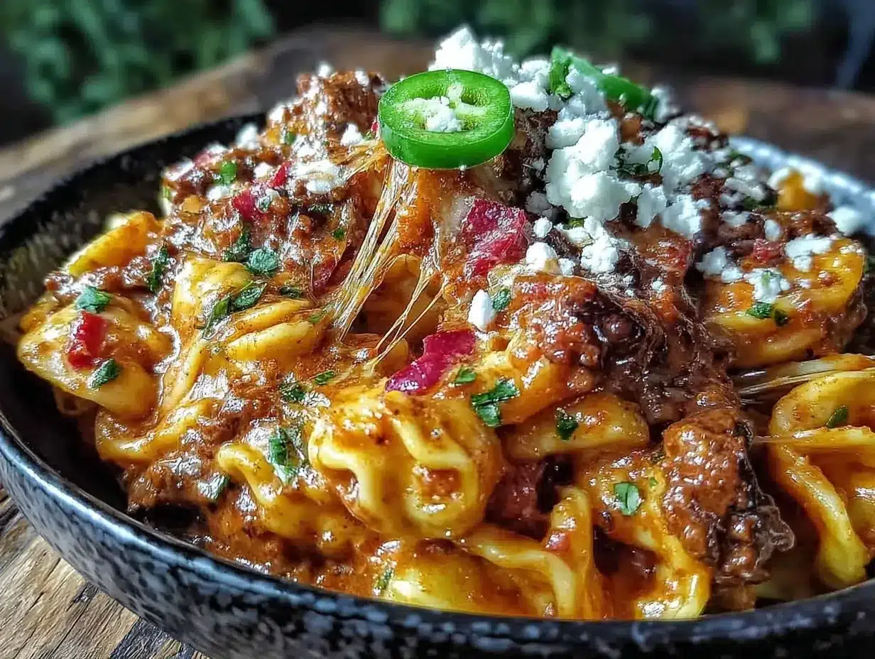 easy cheesy one-pot taco pasta preparation steps