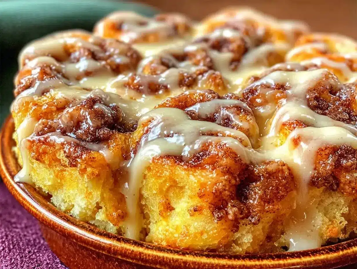 easy cinnamon roll casserole preparation steps