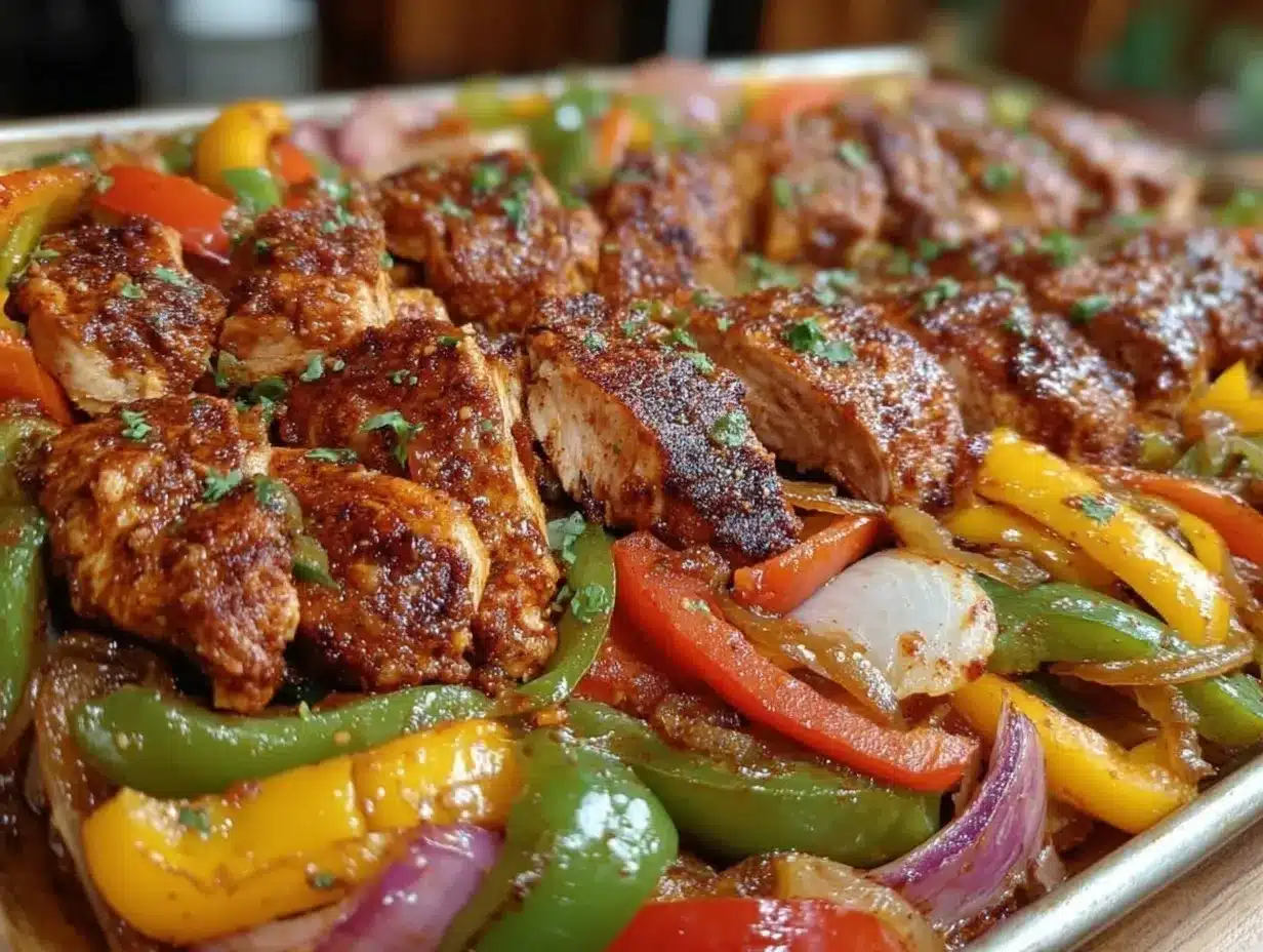 easy sheet pan fajitas preparation steps