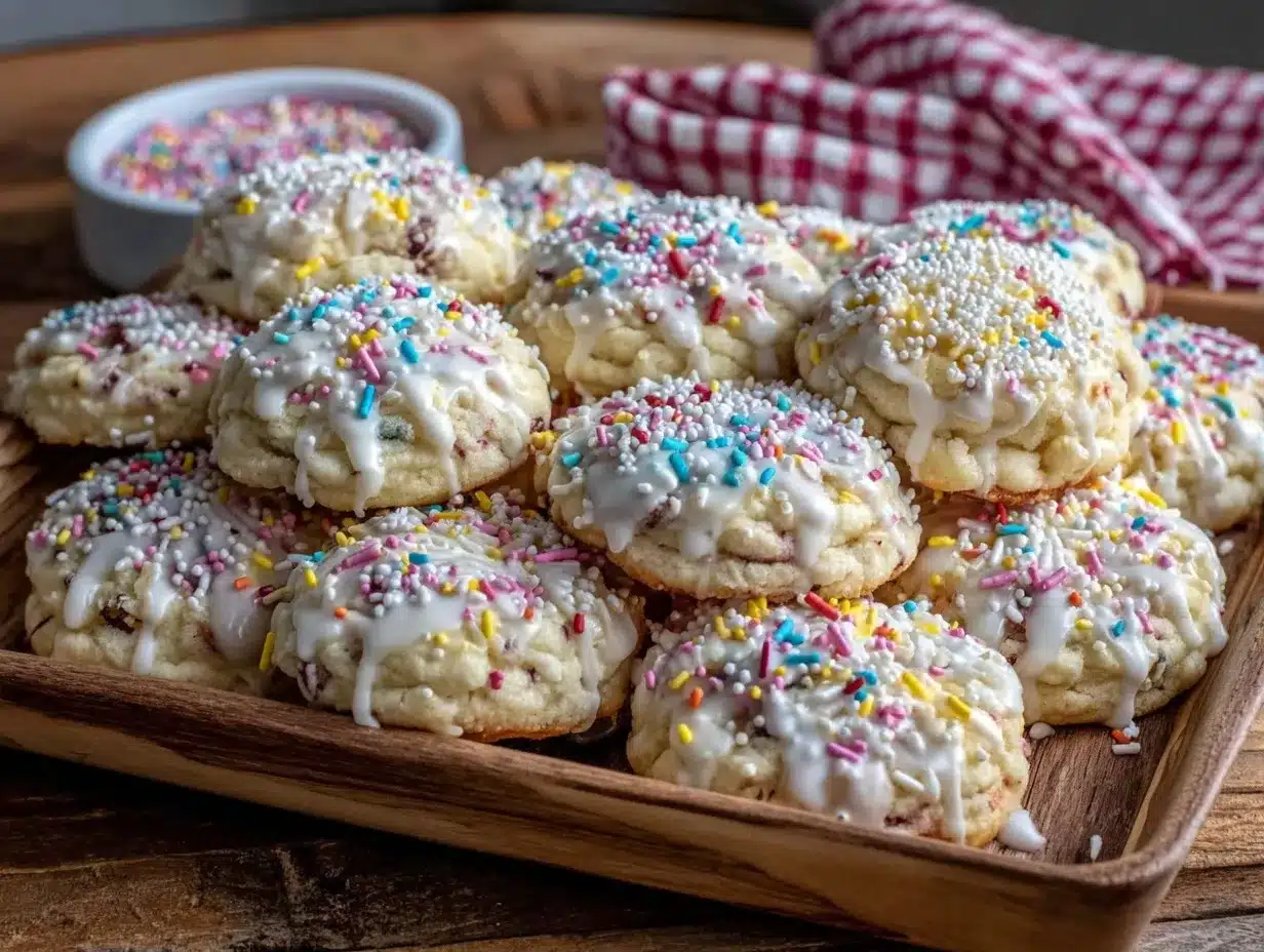 firework funfetti cookies preparation steps