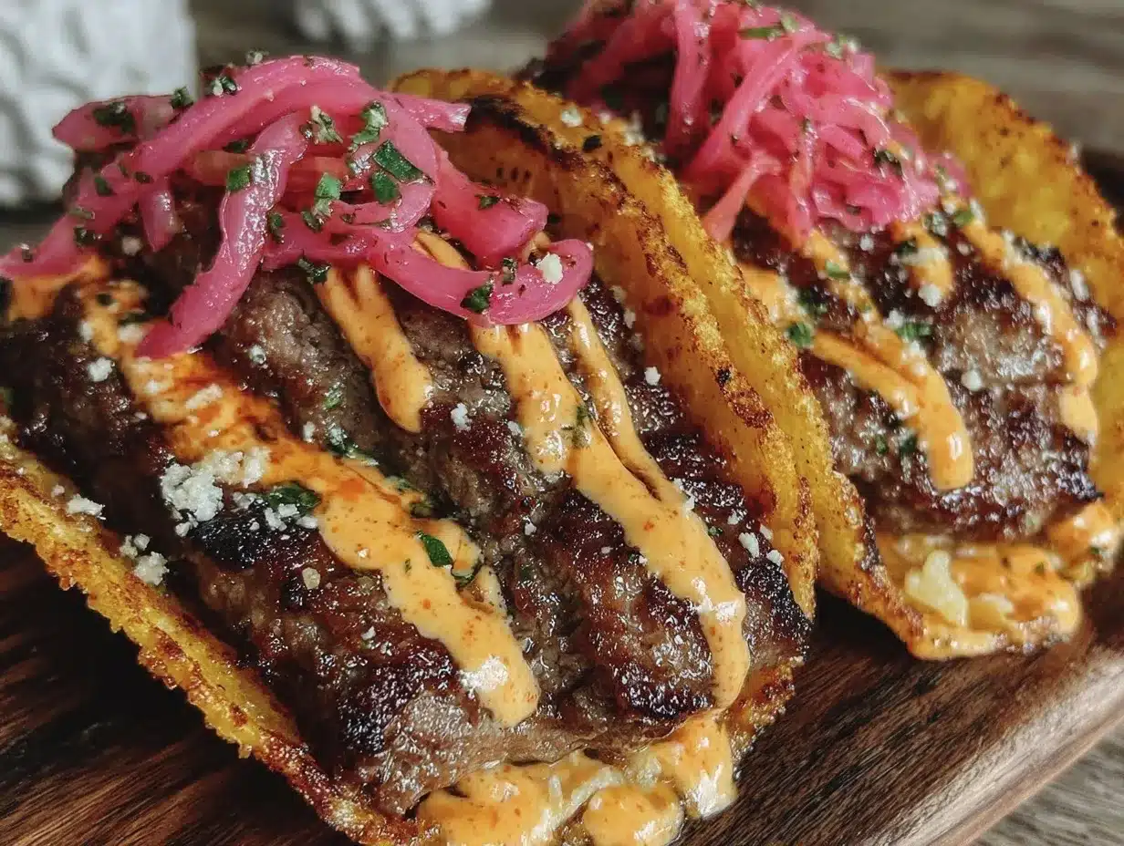 flavorful smash burger tacos preparation steps