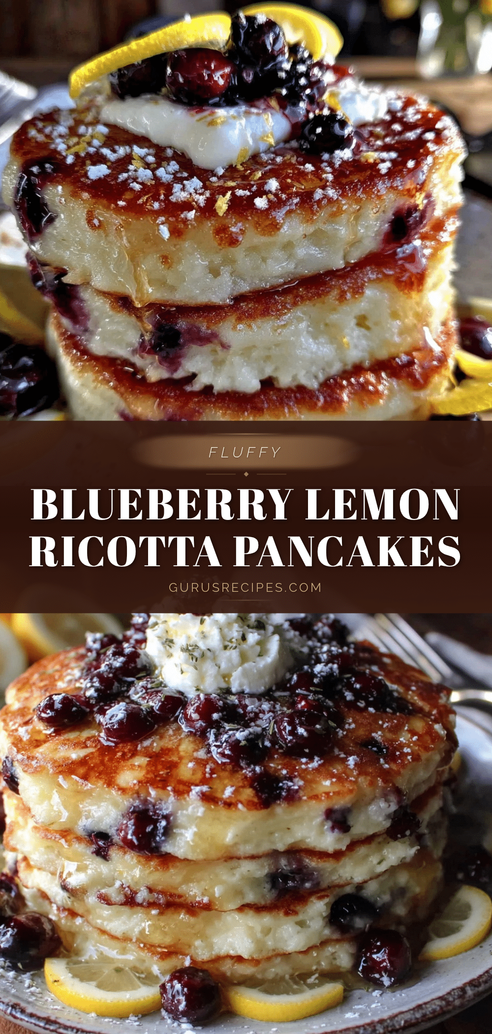 fluffy blueberry lemon ricotta pancakes recipe