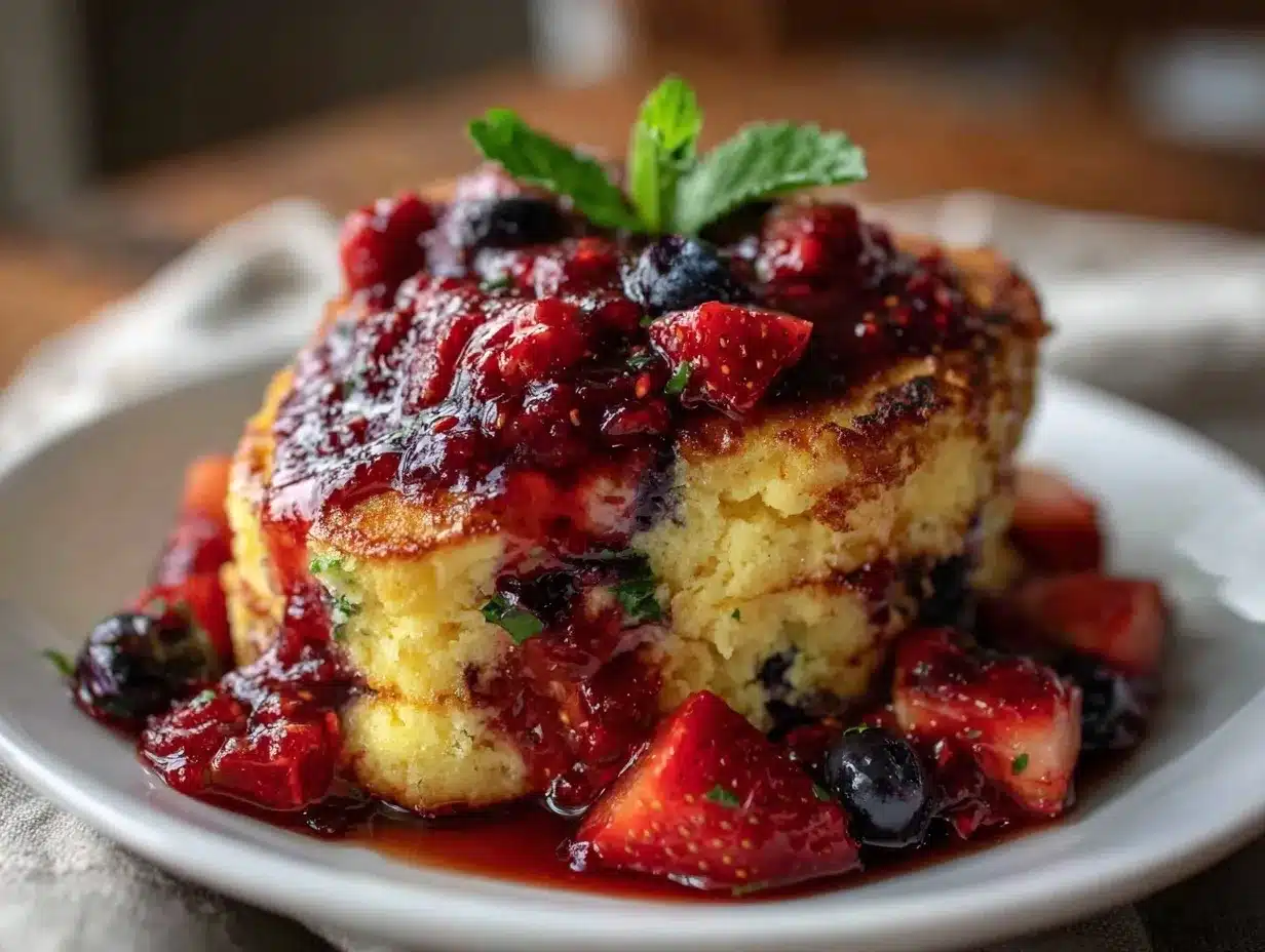 fluffy blueberry pancakes preparation steps