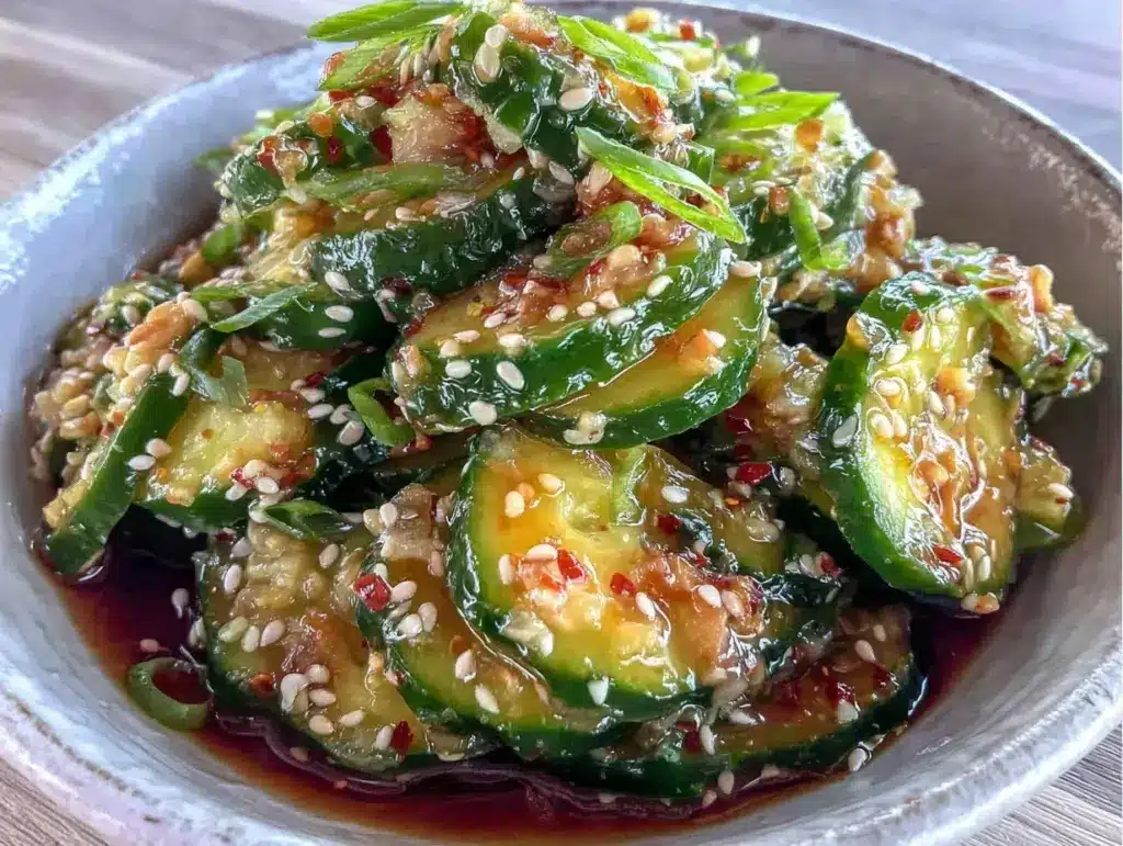 fresh asian cucumber salad - featured image