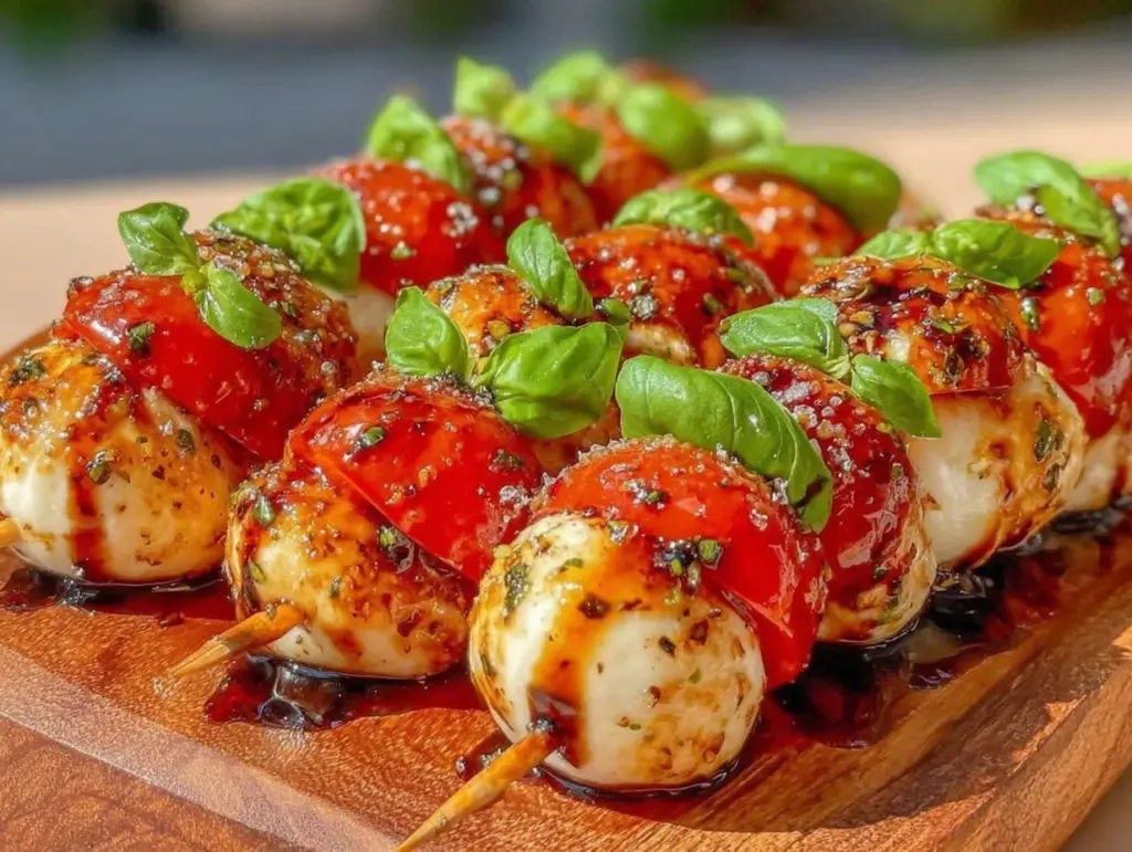 fresh Caprese skewers - featured image