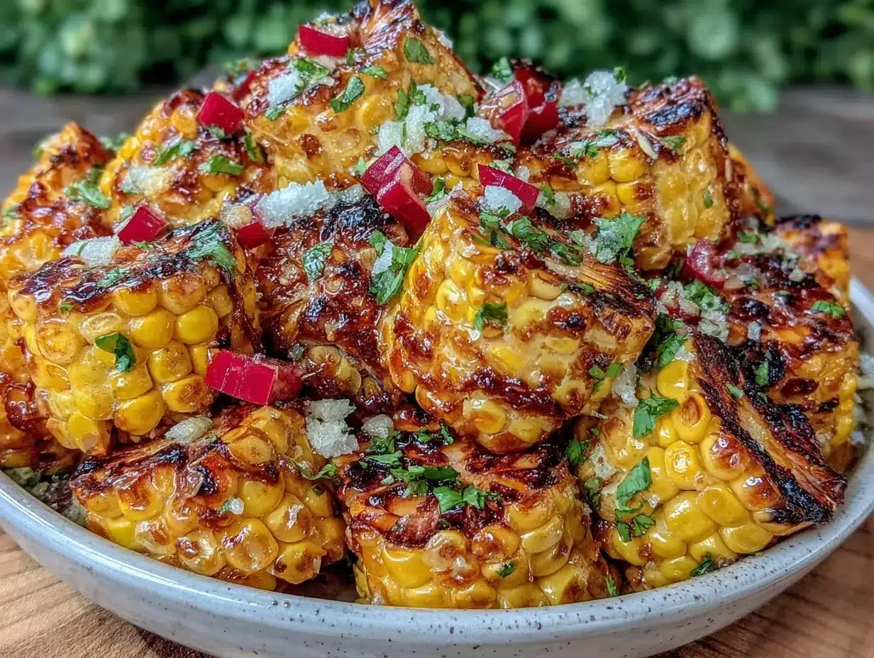 fresh grilled corn salad preparation steps