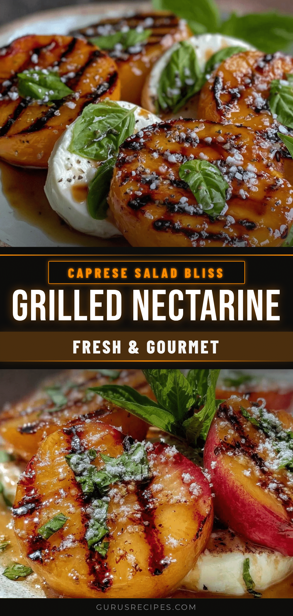 fresh grilled nectarine caprese salad recipe