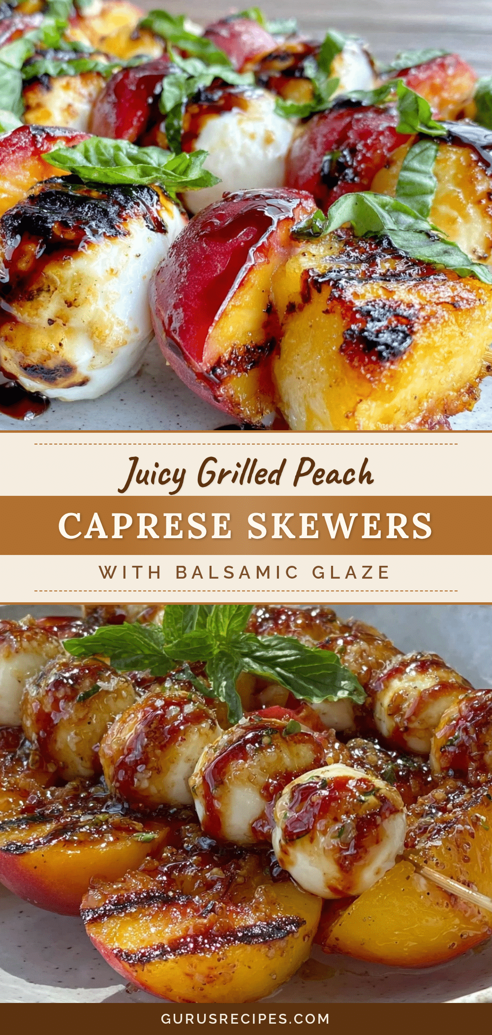 fresh grilled peach caprese skewers recipe