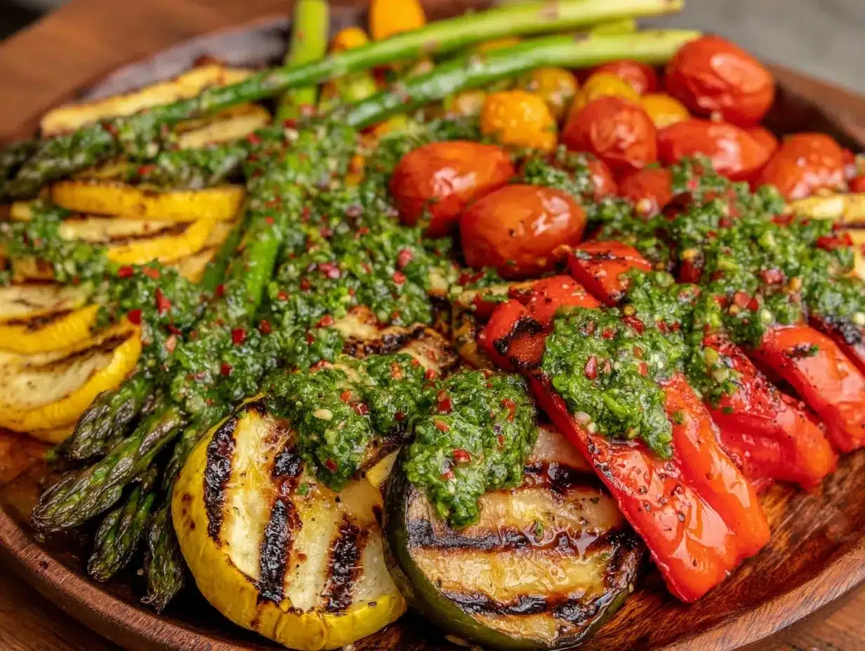 fresh grilled vegetable platter preparation steps