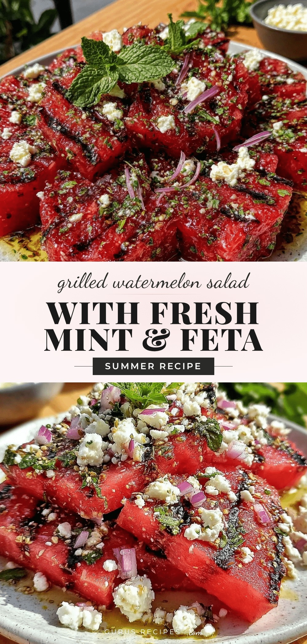 fresh grilled watermelon salad recipe