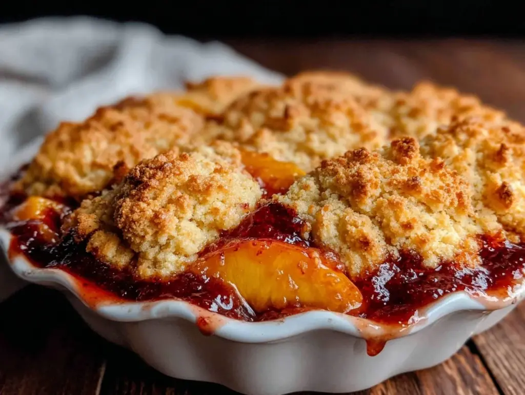 fresh peach cobbler recipe - featured image