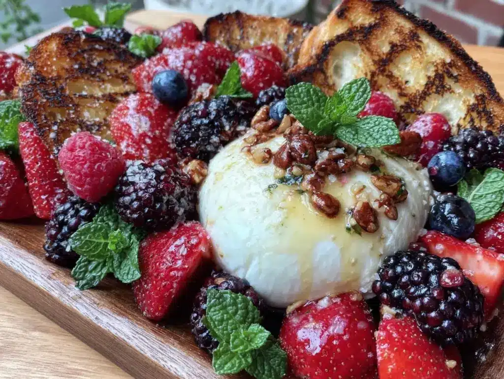 fresh summer berry and burrata charcuterie board - featured image