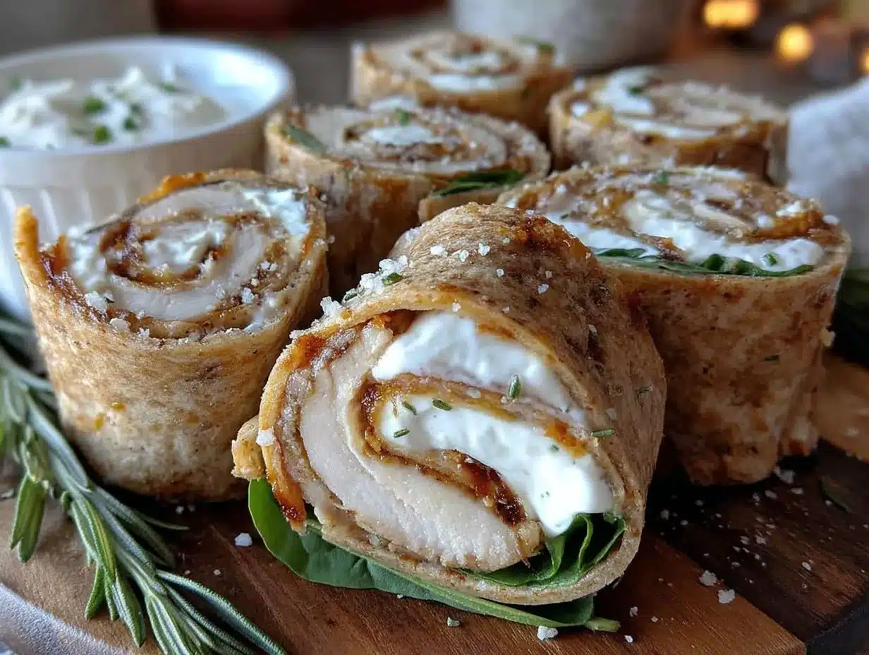 fresh turkey pinwheel wraps preparation steps