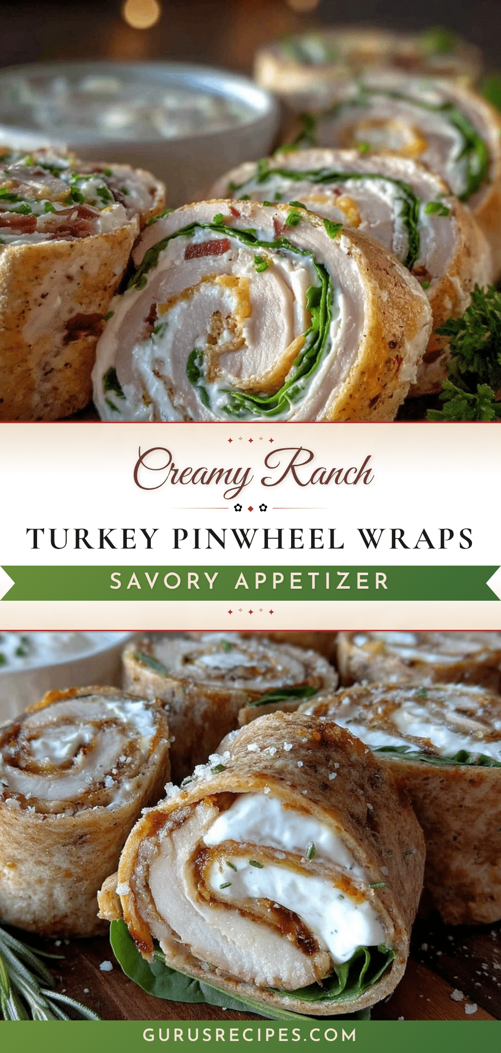 fresh turkey pinwheel wraps recipe